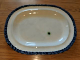 Antique English Blue Feather Edge Platter Pearlware 19th Century