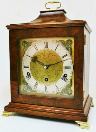 Antique Westminster Chime Musical Bracket Clock Walnut 8 Day Mantel Clock Repair