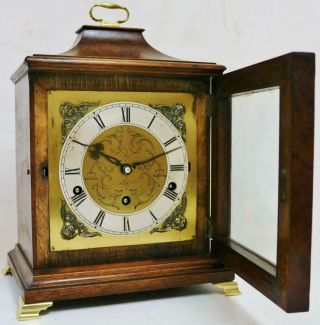 Antique Westminster Chime Musical Bracket Clock Walnut 8 Day Mantel Clock Repair 8