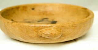 Peter Heap Rabbitman Solid Carved Oak Nut Bowl Dish Kilburn North Yorkshire