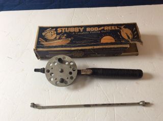 Antique 1921 Stubby Fishing Rod & Reel Combo