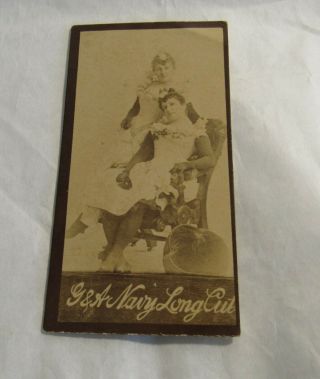 1880s G&a Navy Long Cut Risque Girls Tobacco Cigarette Card Photo Antique Rare