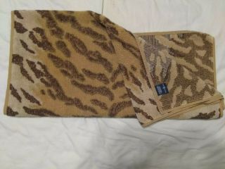 Vintage Ralph Lauren Beckett Safari Bath Towel Brown Tiger Pattern