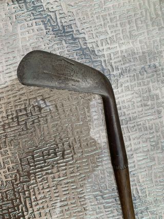 antique wood hickory shafted golf club - TOM STEWART - SLAZENGER - deep groove 2
