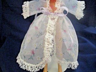 Vintage Doll Robe Dress Sheer Tagged For Ginger Cosmopolitan 8 " N28