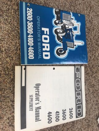 Vintage Ford Operators Manuals - 2600 3600 4100 4600 Series Tractors