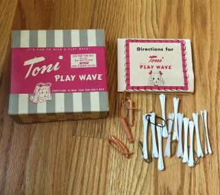 Vintage Ideal Toni Doll Play Wave Box Set Curlers Instructions