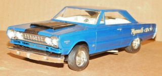 Vintage Revell 1/25 Scale " The Boss " 1967 Plymouth Gtx Plastic Built Model Car