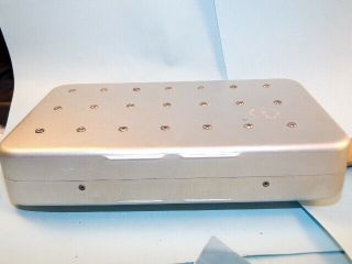 Vintage PERRINE ALUMINUM 6”x 3 7/8” X 1 1/8” Fly Box Case With OVER 60 Flies HOT 5