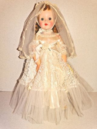 American Character 1950s Vintage 23 " Hard Plastic Sweet Sue Walking Bride Doll