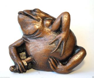 Gothic Frog Medieval Cathedral Misericord Carving Ornament Collectable Dead Toad