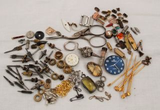 Antique Vintage Jewellery Findings,  Watch Parts,  Mechanical Parts,  Bits And Bobs