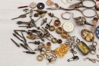 ANTIQUE VINTAGE JEWELLERY FINDINGS,  WATCH PARTS,  MECHANICAL PARTS,  BITS AND BOBS 2