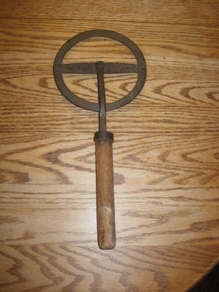 Antique Wheelwright Tool Blacksmith Hand Forged Wrought Iron Traveler