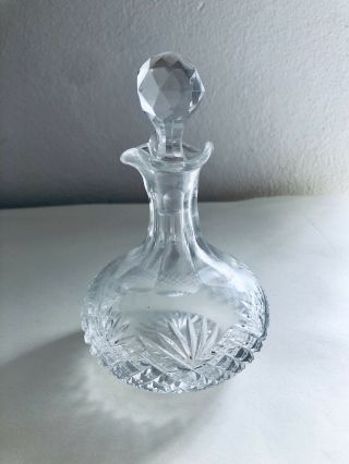 Gorgeous Vintage 60 Brilliant Hand Cut Glass Crystal Oil/vinegar Cruet