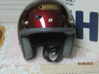 Vintage Maroon (red) SHOEI HELMET RJ - 101V Motorcycle Helmet sz.  Med. 2