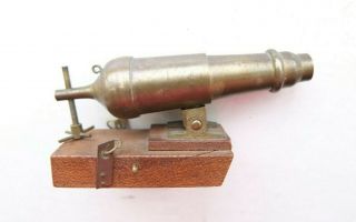 Antique Detailed Signalling Cannon Brass Barrelled Circa 1900 Model Canon