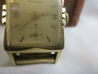 RARE Vintage Antique Wittnauer 10K Gold Filled Wind Up Mens Wristwatch RP5 2