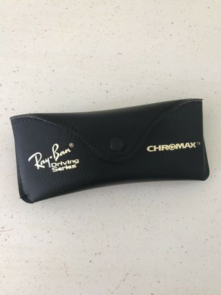 Ray Ban Driving Series Vintage Chromax Sunglass Case Only With Car Visor Clip