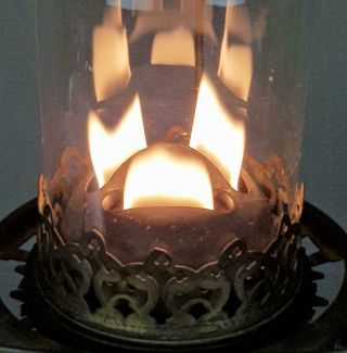 Victorian Ruby Glass Jones & Willis TRIPLEX Doty 1876 Kerosene Paraffin Oil Lamp 2