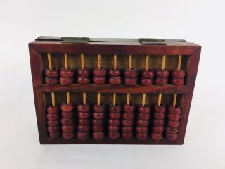 Antique Chinese Abacus W/ Reverse Painted Glass Ultra Rare Pornographic Painting