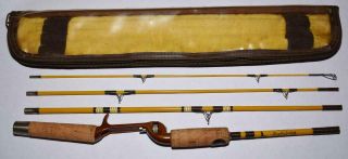 Vtg.  Eagle Claw Trailmaster M4tmc - 6 1/2 Ft Spinning Rod W Case - Wright & Mcgill