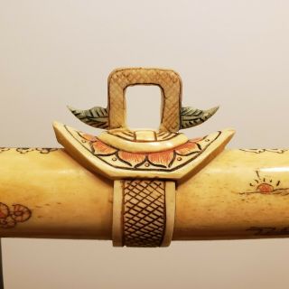 Antique Chinese Bone Carved Swords ceremonial 4