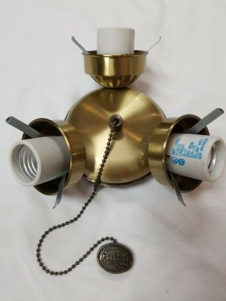 Hampton Bay 52 In.  Antique Brass Ceiling Fan Light Kit Part (s) Only