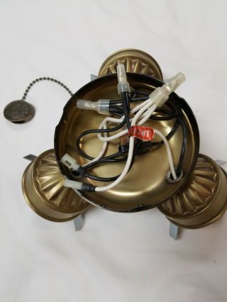 Hampton Bay 52 in.  Antique Brass Ceiling Fan Light Kit Part (s) Only 3