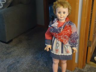 36 " Vintage Era Walking Doll - Needs A Loving Home,  Tlc And Restoration.