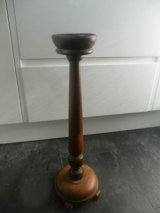 Large Mid Century Wooden Ecclesiastical Alter Candlestick