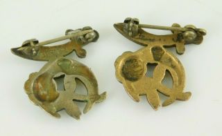 Vintage / Antique Daughters Of The Nile Sterling & Gold Fill Enamel Pins 5