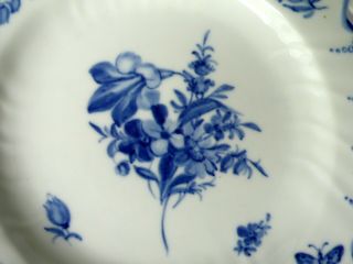 Antique Royal Copenhagen Porcelain Botanical Butterfly Blue Pierced Plate 1 2