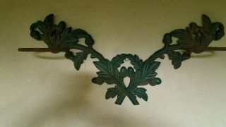 Antique Acorns & Leaves Wrought Iron Double Wall Planter Flower Holder