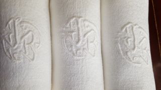 Stunning Antique French Pure Linen Tablecloth,  12 Napkins Hand Monogrammed Jb