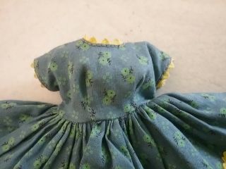 TAGGED Vintage IDEAL Little Miss Revlon 10” Dress,  Blue,  Green Floral Print 3