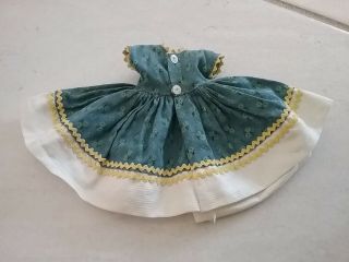 TAGGED Vintage IDEAL Little Miss Revlon 10” Dress,  Blue,  Green Floral Print 4