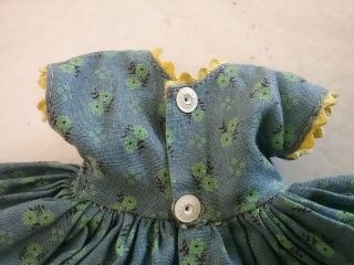TAGGED Vintage IDEAL Little Miss Revlon 10” Dress,  Blue,  Green Floral Print 5