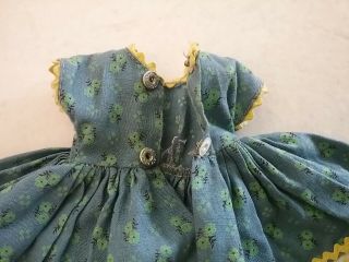 TAGGED Vintage IDEAL Little Miss Revlon 10” Dress,  Blue,  Green Floral Print 6
