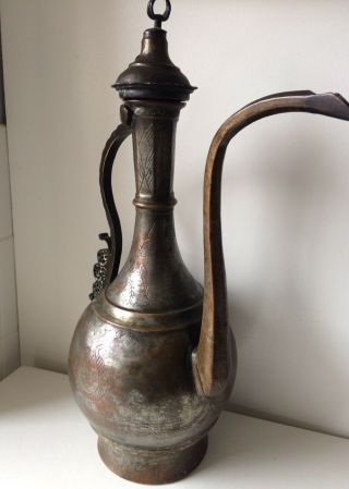 Antique Islamic Ottoman Turkish Copper Ewer 6