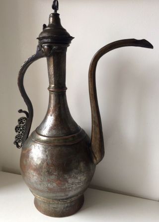 Antique Islamic Ottoman Turkish Copper Ewer 7