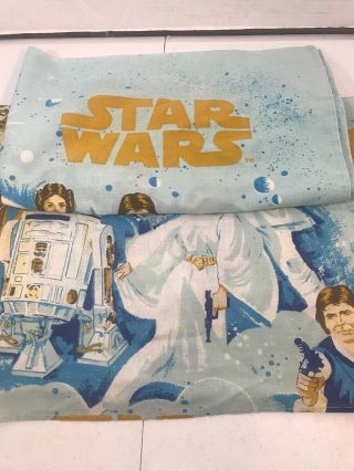 Vintage 70s Star Wars 1 Twin Flat Sheet And 1 Pillowcase