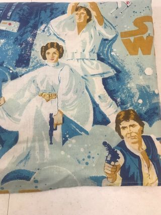 Vintage 70s Star Wars 1 Twin Flat Sheet and 1 pillowcase 4
