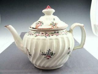 Bristol Teapot 18th Century Antique English Porcelain Tea Pot Ca 1765