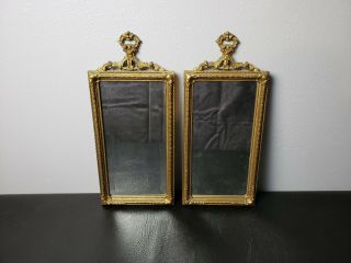 Antique Victorian Gilt Frame Wall Mirrors Rectangular Ornate Gold Js Mfg