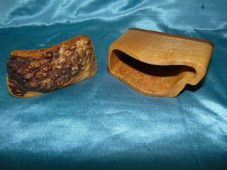Stunning Signed Fred & Marilyn Buss Maple Burl & Madrone Sculpture Puzzle Box 6