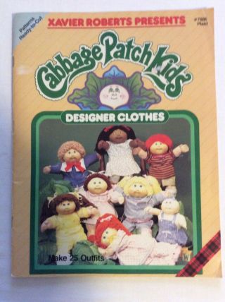 Cabbage Patch Kids Designer Clothes Pattern Book Xavier Roberts 7686 Plaid 1984