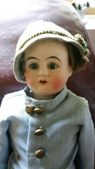 Wonderful 15 Inch Antique Heubach Boy Doll