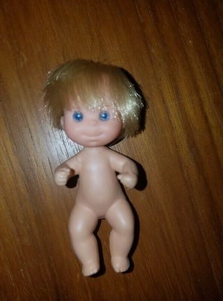 Mattel Sunshine Family Baby Sweets Doll 3 " Tall - Blonde Hair - Blue Eyes - 1973