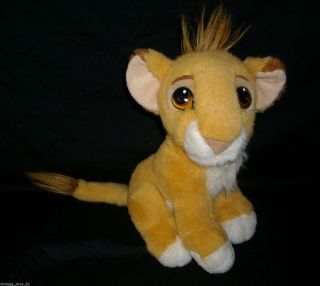 Vintage 1993 Mattel Disney Lion King Baby Simba Purrs Stuffed Animal Plush Toy